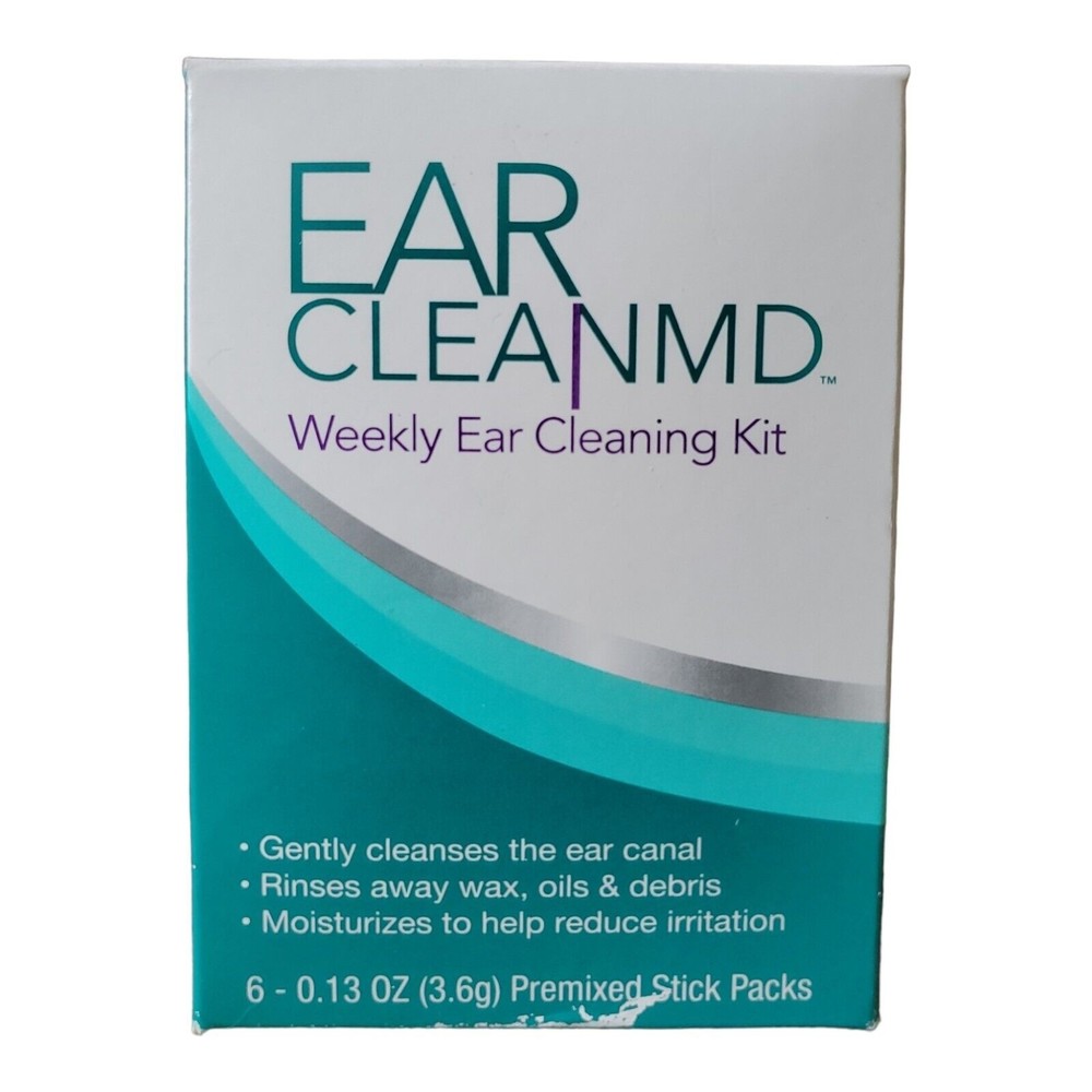 EAR CLEAN MD WEEKLY EAR CLEANING KIT With 6 PREMIXED STICK PACKS